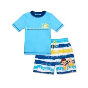 NEW! Cocomelon Toddler Boys Rashguard Swimwear Set, UPF50+, Size 12 months